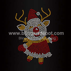 Deer Iron On Rhinestone Hotfix Transfers